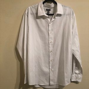 Men's White Van Heusen long sleeve button up